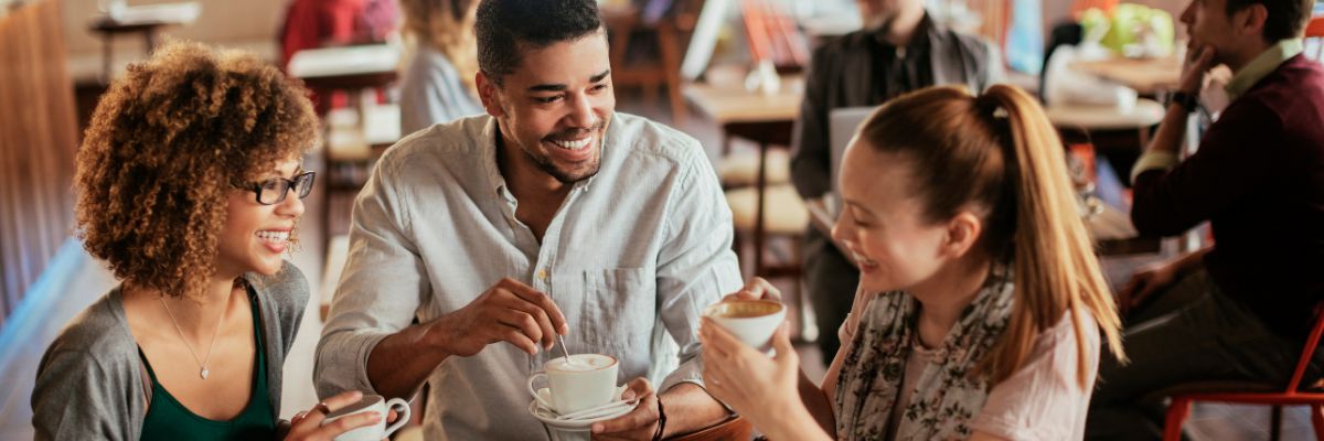 Friends at a cafe