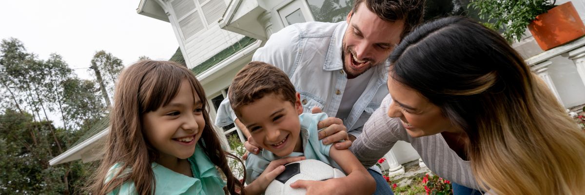Family Playing Outside