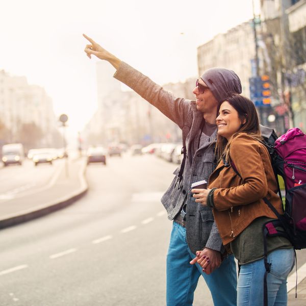 Couple travelling