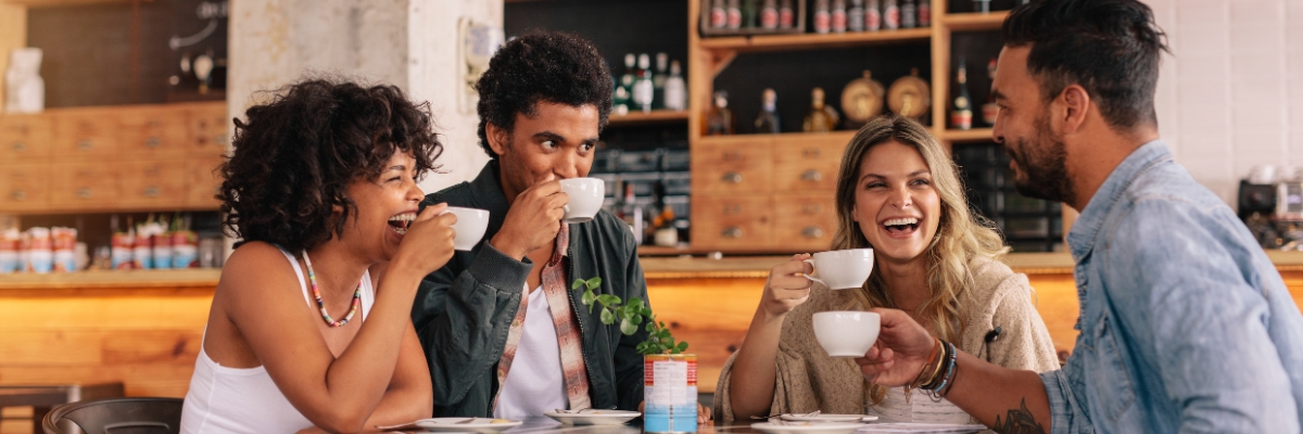 people having coffee